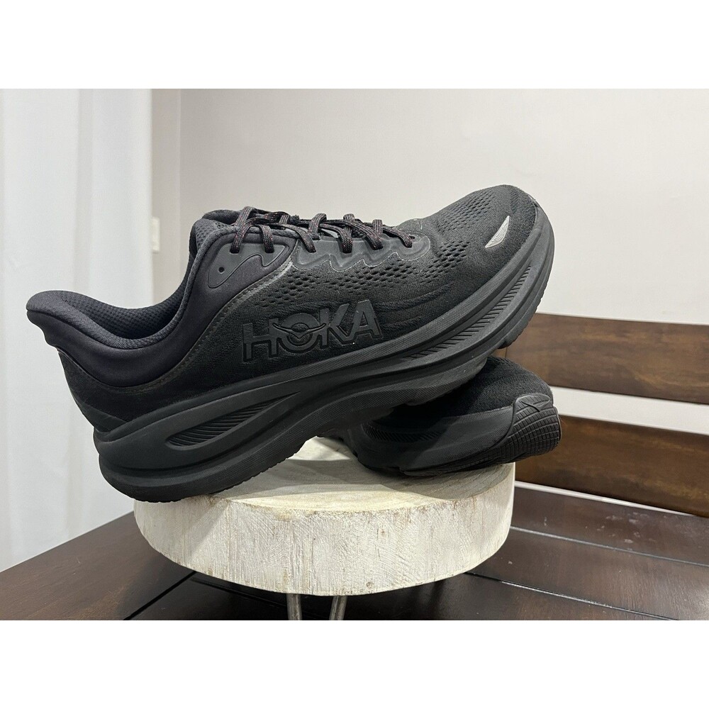 Hoka Bondi 9 Triple Black Men Size 14D Running Walking Shoes 1162011-BBLC